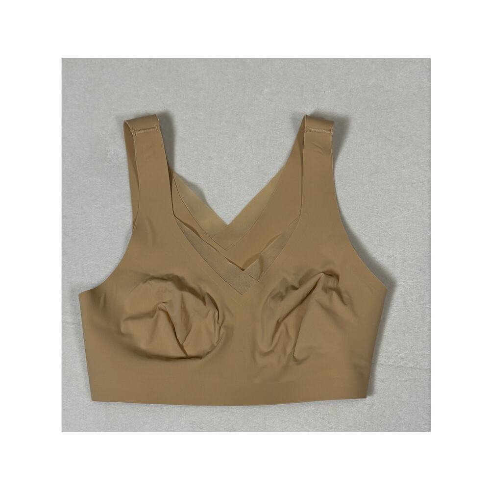 Evelyn & Bobbie Womens Defy Bra Mesh Wireless Tan Size Small